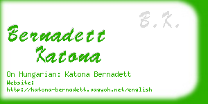bernadett katona business card